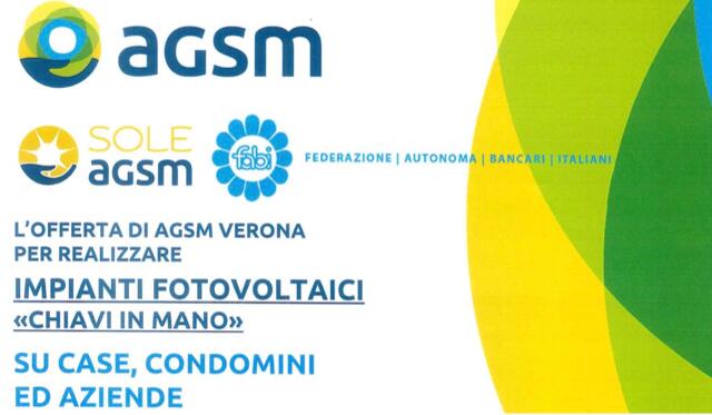 Convenzione AGSM Verona S.p.A. Impianto Fotovoltaico